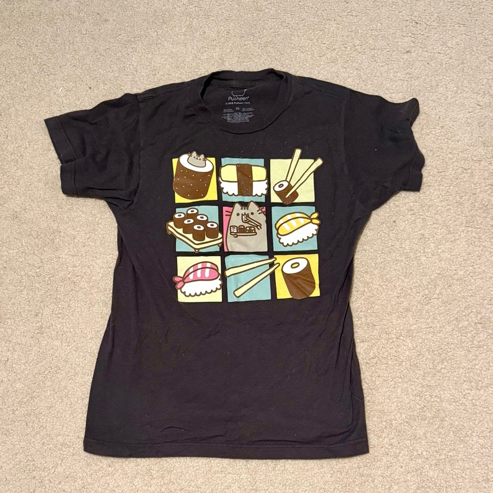 Pusheen Eating Suchi Graphic Tee Anime